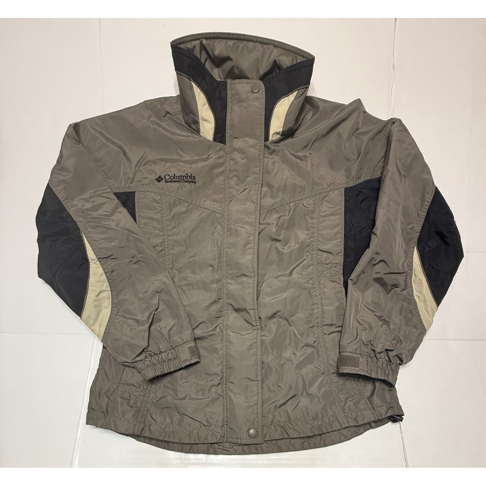 Columbia Bugaboo Womens Grey Colorblock Interchange Jacket SL7143 M Vintage Y2K